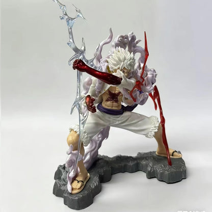 28cm One Piece Luffy Gear 5 Nika Action Figure PVC Collectible Statue