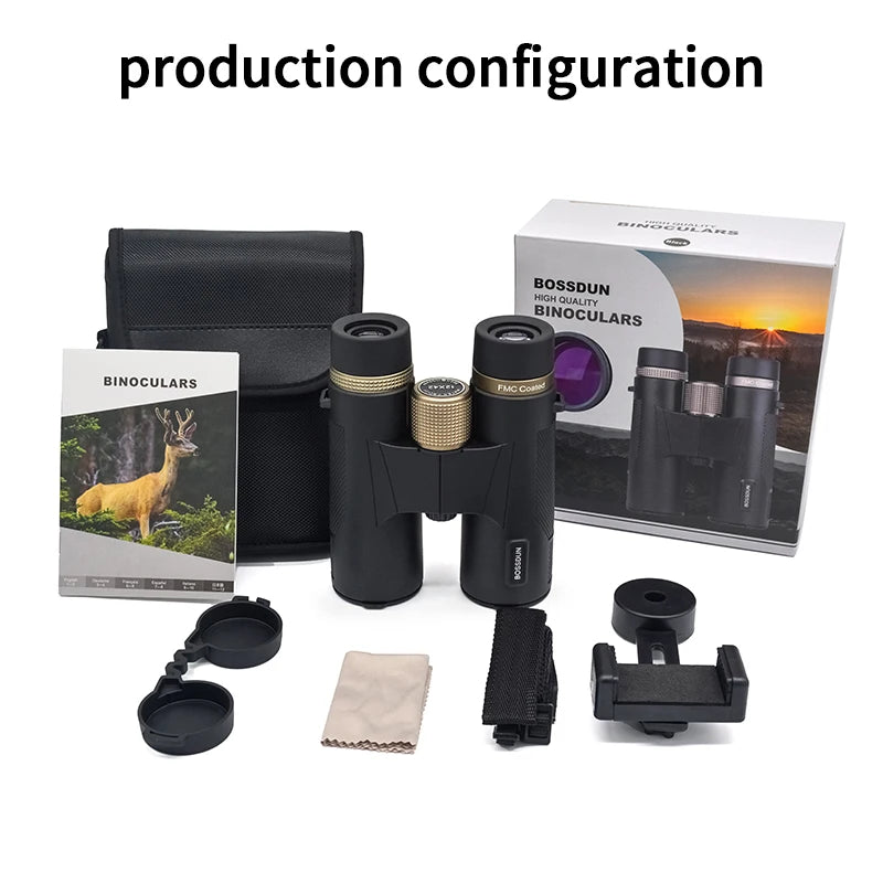 12x42 Ed Lens Binoculars Waterproof HD Prism for Hunting Travel Outdoor