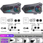 Kebidumei YP10 2X Motorcycle Helmet Bluetooth 5.3 Intercom 300m Waterproof