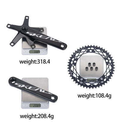 SKEACE 144BCD Single Speed Crankset 165mm 49T Square Taper MTB Bike