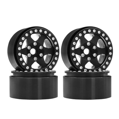 1.9" Metal 6-Spoke Beadlock Wheel Rim for 1/10 RC Crawler TRX4 SCX10 Capra D90 - EXPROTAS