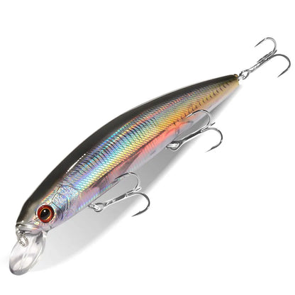 Treble Hook Minnow Lure 14cm 24g Fishing Wobbler for Pike Bass