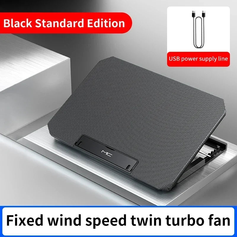 Q100 17" Gaming Laptop Cooler Pad w/ LED Screen Dual USB 2600RPM Fan