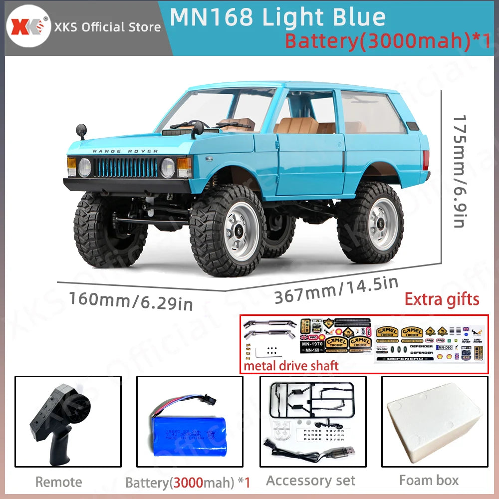 MN168 RC Car 1:12 Full Scale RTR Version MN Model 2.4G 4WD 280 Motor Proportional Off-Road RC Remote Control Car for Boys Gifts-EXPROTAS