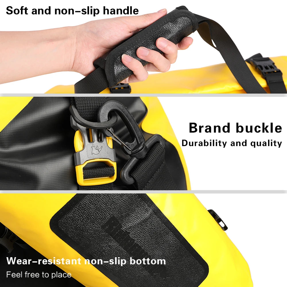 Rhinowalk 20L Motorcycle Tail Bag Waterproof Dry Seat Luggage Rear Pack