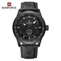 NAVIFORCE Trend Casual Wristwatch for Man Military Sports Water Resistant Leather Strap Men's Clock Quartz Calendar Male Watches-EXPROTAS