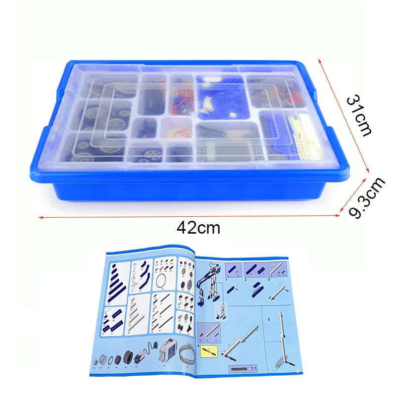 Educational and Dacta Building Blocks Kit 9686 Simple and Motorized Mechanisms Base Set MOC Bricks Robot DIY STEAM Kit Toys-EXPROTAS