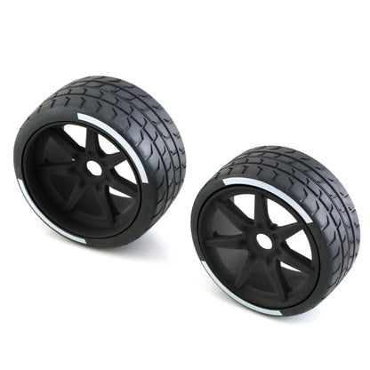 4Pcs Tire Tyre 17mm Wheel Hex For ARRMA1/7 Firebird FELONY FSR Flying God Mustang GT Flat Running Da DA GT Tire Racing Highway