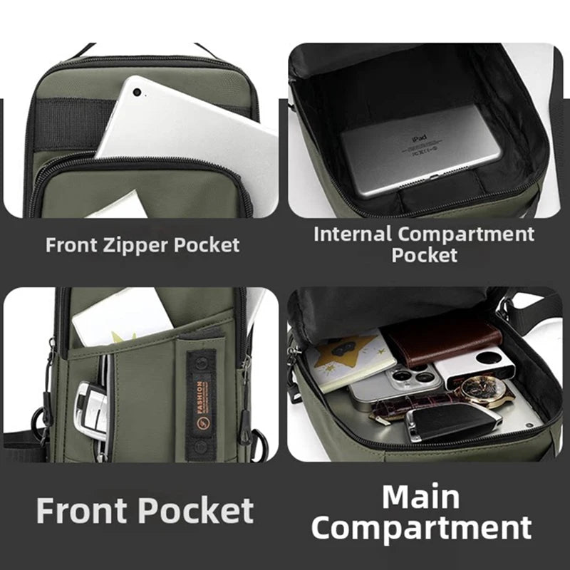 Outdoor Chest Bag Sling Backpack Travel Men Crossbody Shoulder Pack
