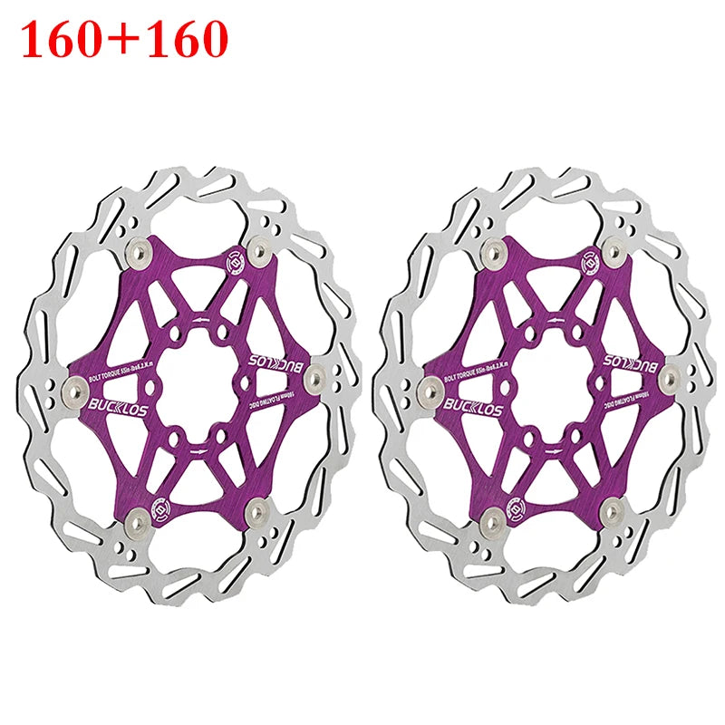 BUCKLOS MTB Floating Disc Brake Rotors 2pc 160mm 180mm 203mm Bicycle