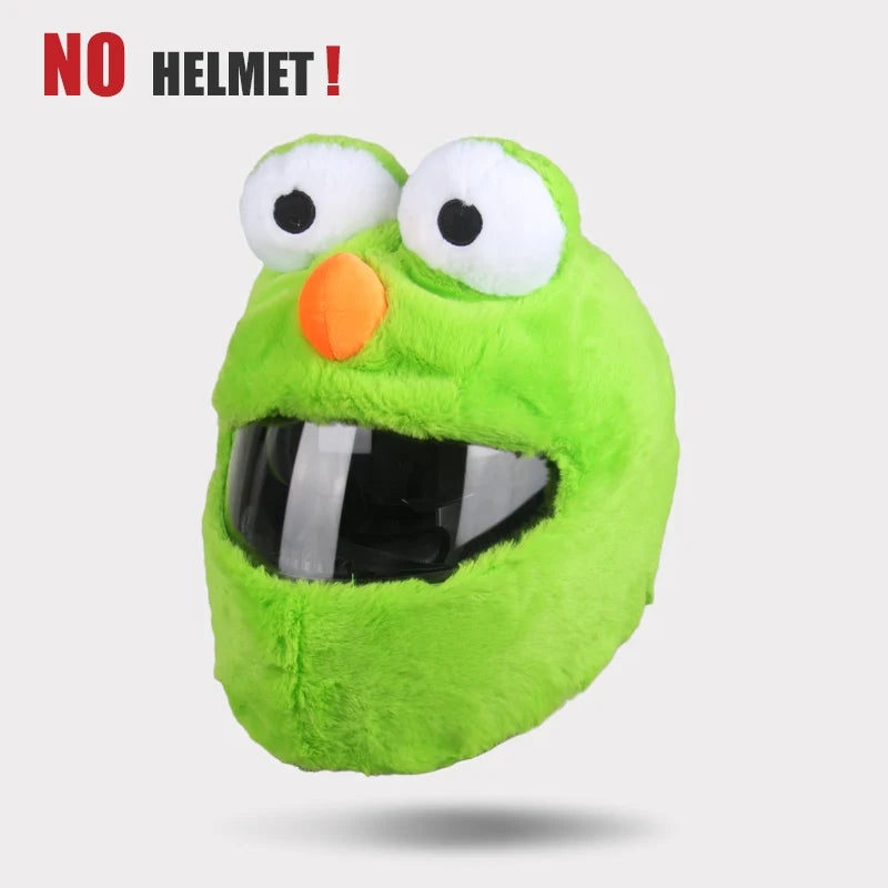 Full Face Covers Plush Motorcycle Helmet Christmas Cartoon Protective Hat