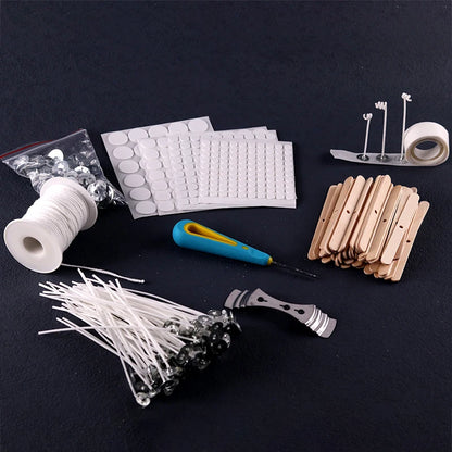 Candle Wicks Pre Waxed with Sustainers Long Tabbed for Craft Making 100pcs