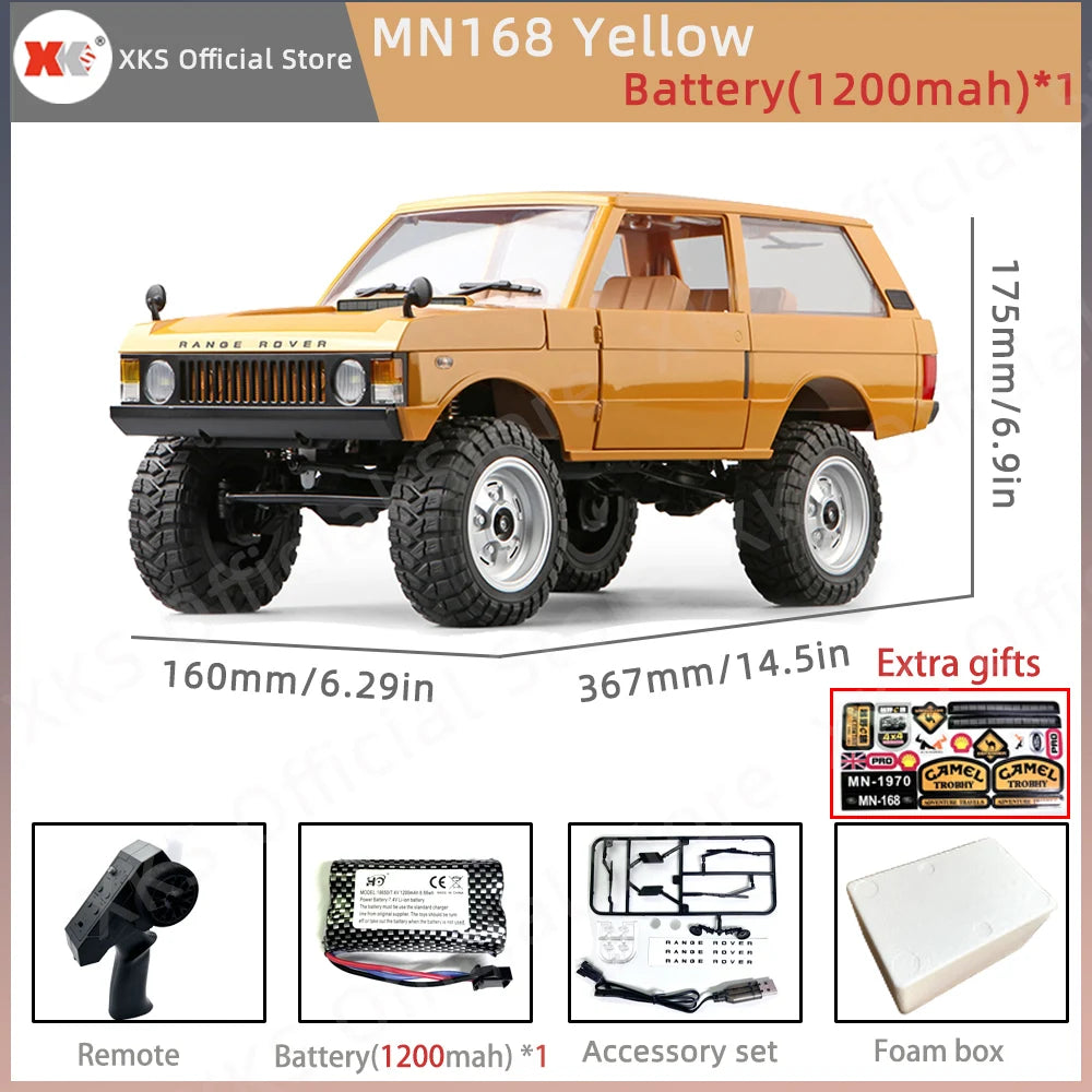 MN168 RC Car 1:12 Full Scale RTR Version MN Model 2.4G 4WD 280 Motor Proportional Off-Road RC Remote Control Car for Boys Gifts-EXPROTAS