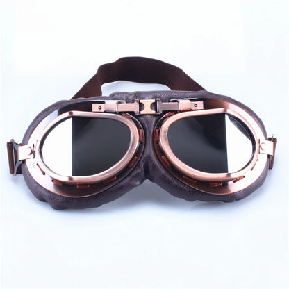 Vintage Motorcycle Pilot Goggles Retro Motocross Jet Scooter Off-Road Riding Glasses
