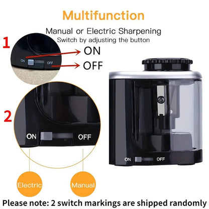 Desktop Automatic Pencil Sharpener Electric for 6-8mm Pencils School Office