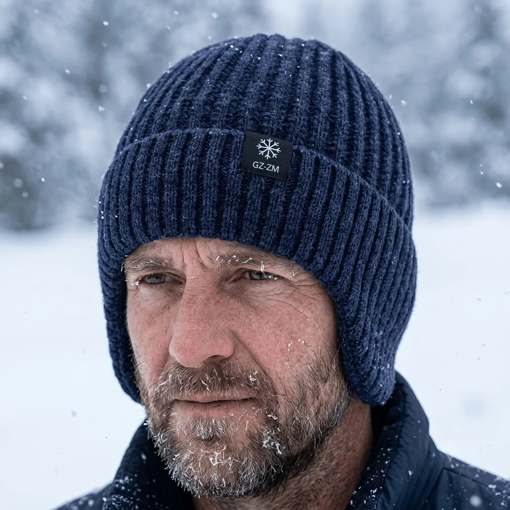 Winter Hat Knit Snowflake Thick Fleece Warm Unisex Ear Protection