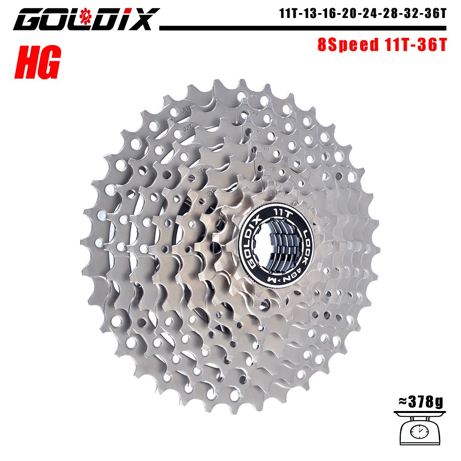 GOLDIX MTB Cassette 8/9/10/11/12 Speed 36T-52T HG for Shimano SRAM Freehub