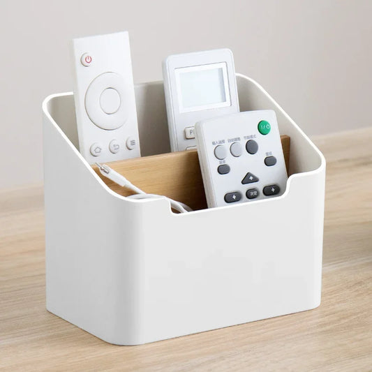 Desktop Storage Organizer Box for Remotes Tissues Cosmetics Office Supplies