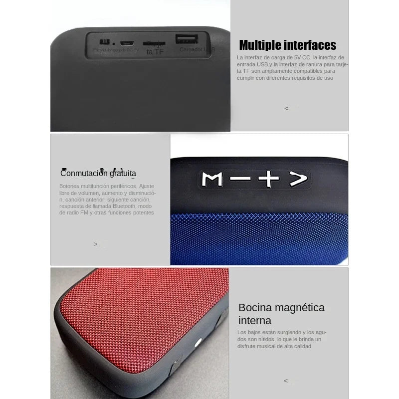 Portable Mini Speaker Bluetooth FM Radio MP3 Player with TF Card Support