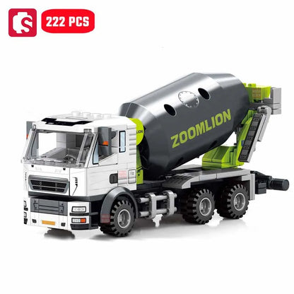 SEMBO Engineering Vehicle Building Blocks MOC Excavator Mixer Truck DIY Model Toy Gift