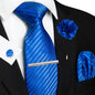 Men's Plaid Tie Clip Set with Pocket Square Cufflinks Wedding Accessories