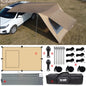 SUV Car Awning Tarp Tent w/ Mesh Skylight Waterproof Camping Sun Shelter