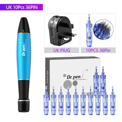 Ultima A1 Auto Micro Pen with 12Pins 0.25mm Needle Cartridges Skin Care