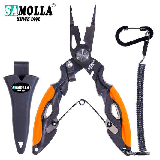 Fishing Pliers Hook Multi-tool Line Cutter Remover Snips Scissors 420 Steel
