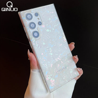 Glitter Conch Shell Case for Samsung S20-S25 FE Note20 Ultra A-Series Soft Cover