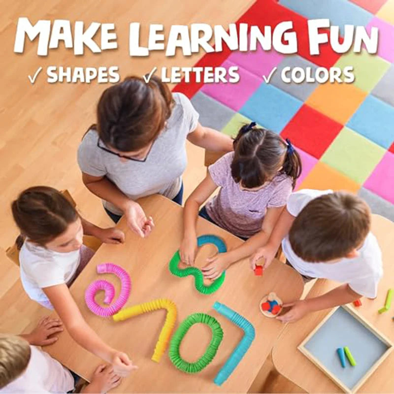 50PCS Colorful Telescopic Tubes Stress Relief Sensory Toy Party Favors