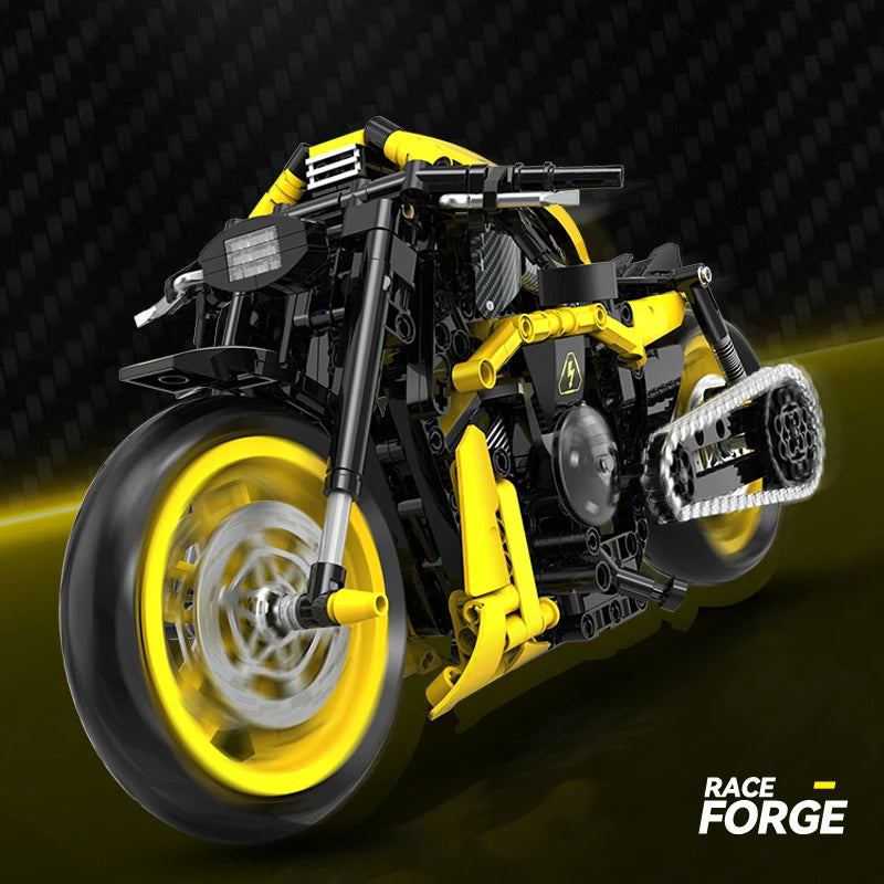 500+pcs Super Racing Motorcycle Building Blocks Technical DIY Motorbike Model Toy Gift