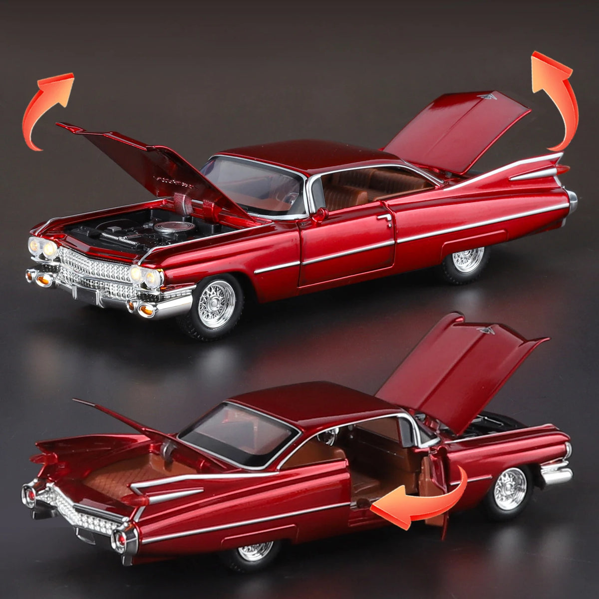 1:32 Classic Retro Car Cadillac Eldorado Biarritz Diecast Alloy Model