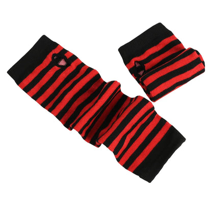 Warm Winter Gloves Fingerless Long Knitted Mittens for Men Women