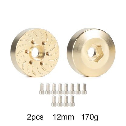 Brass 12mm Hex Wheel Weights Brake Disc Adapters for 1.9 2.2 RC Crawler