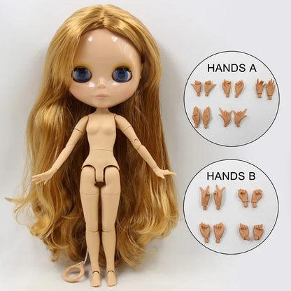 ICY DBS Blyth doll 1/6 bjd tan skin joint body shiny face 30cm toy girls gift-EXPROTAS