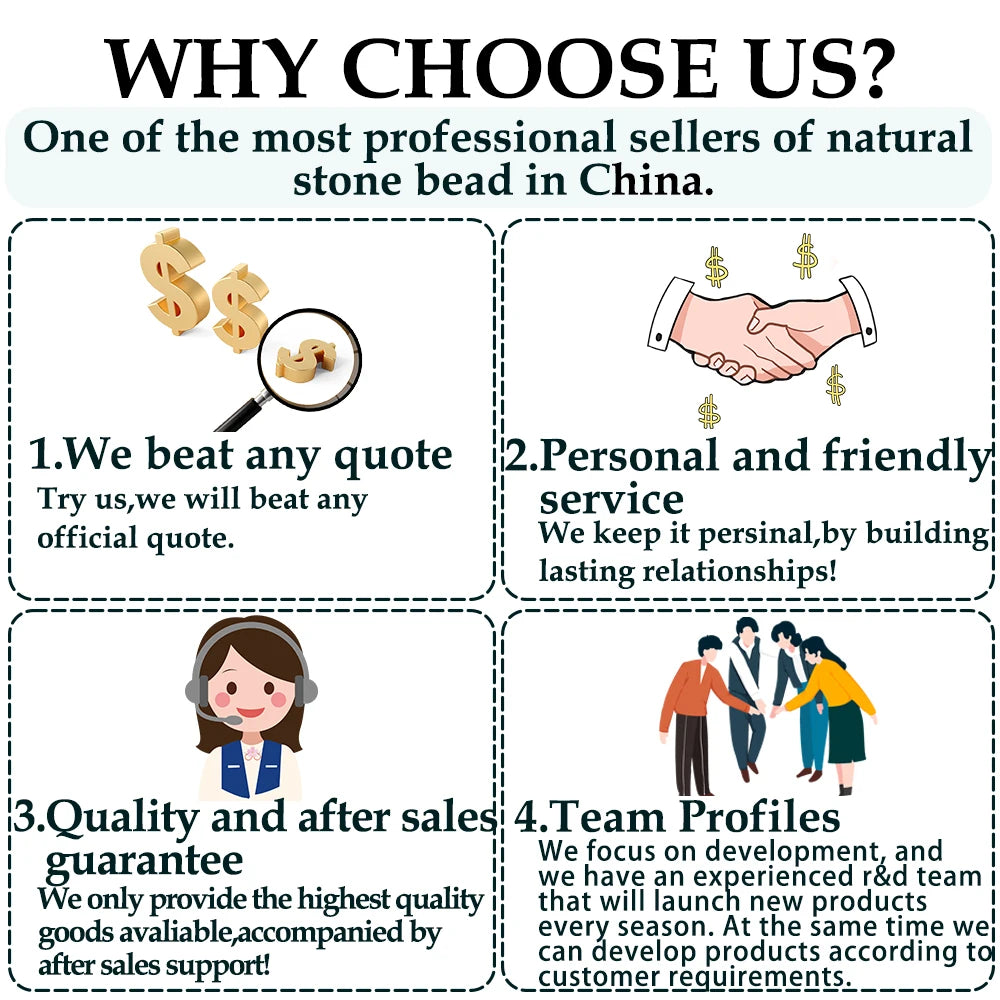 Natural Stone Beads 4-12MM Round Loose Gemstone for DIY Jewelry Making