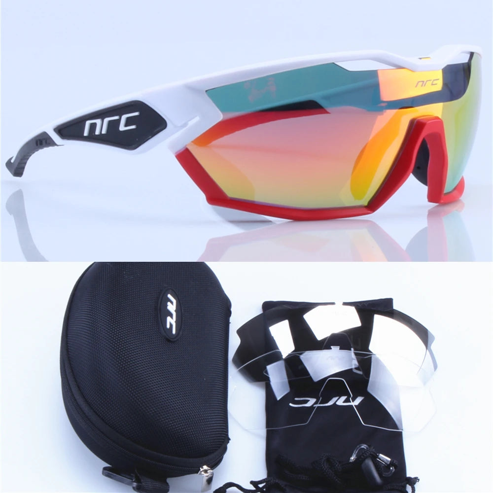 NRC X2 Pride 3 Lens Cycling Glasses MTB Road Bike Sports Sunglasses Men Women
