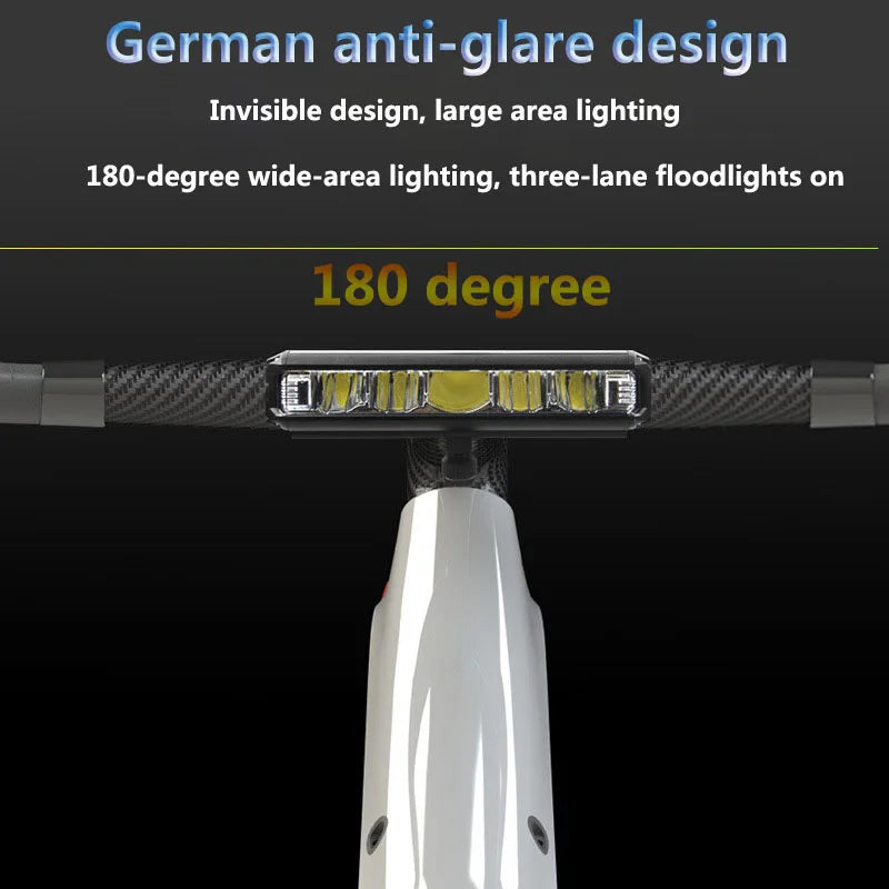 LED Bike Light 8000mAh Front Rechargeable Waterproof USB Torch Lamp