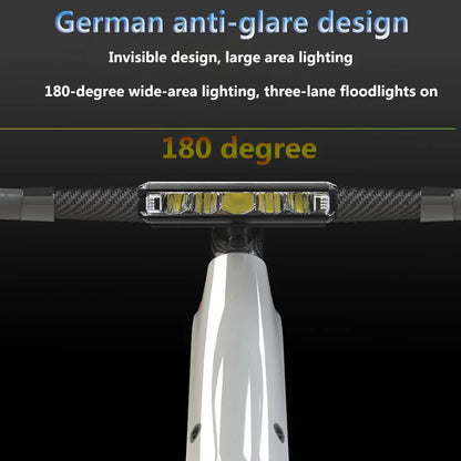 LED Bike Light 8000mAh Front Rechargeable Waterproof USB Torch Lamp