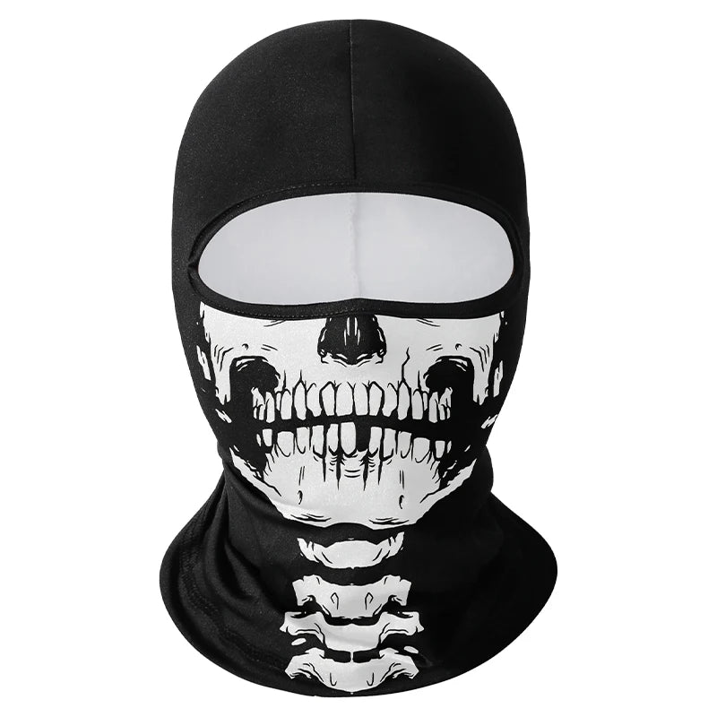 Motorcycle Balaclava Windproof Skull Full Face Mask Neck Liner Ski