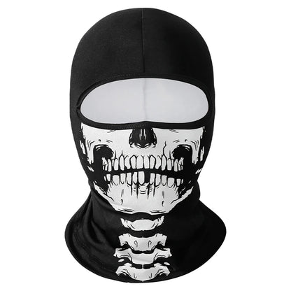 Motorcycle Balaclava Windproof Skull Full Face Mask Neck Liner Ski