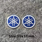 3D Yamaha Logo Decal Sticker Gold White Blue Red Tank Helmet Emblem