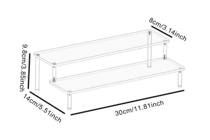 Acrylic Display Stand 1-4 Tier Transparent Shelf for Cupcake Perfume Storage