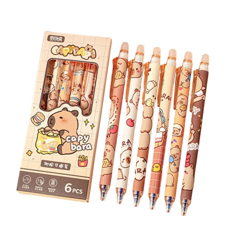 12Pcs Capybara Pencils Cute HB with Sharpener for School Stationery