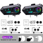 Kebidumei YP10 2X Motorcycle Helmet Bluetooth 5.3 Intercom 300m Waterproof
