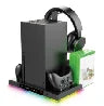 Cooling Fan Stand & Charging Station For Xbox Series X Controller RGB Light Dock