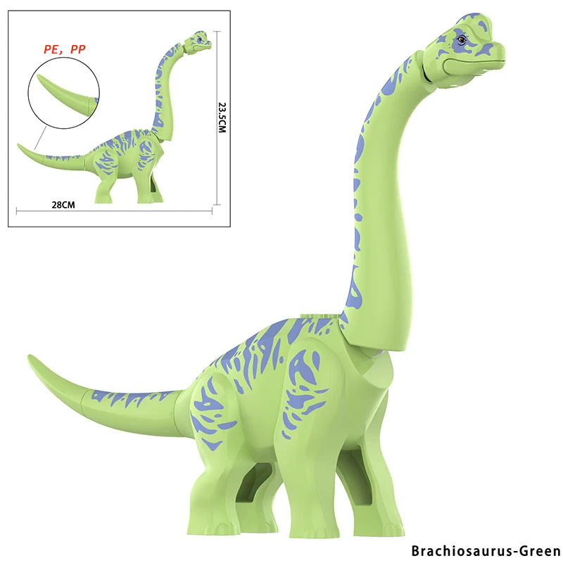 MOC Jurassic Building Block Dinosaur Model Big Brachiosaurus Toy