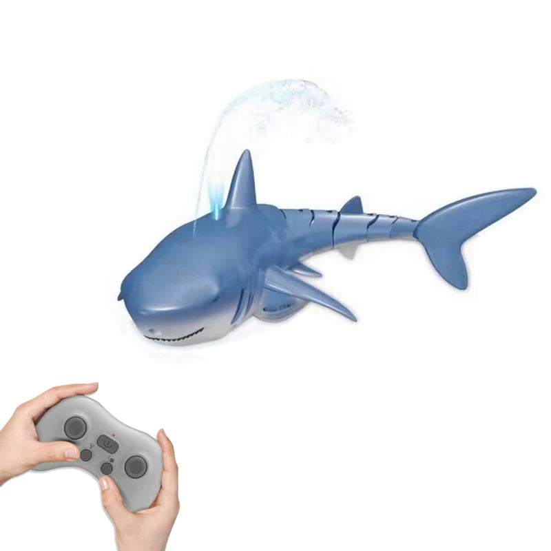 Smart Rc Shark whale Spray Water Toy Remote Controlled Boat ship Submarine Robots Fish Electric Toys for Kids Boys baby Children-EXPROTAS