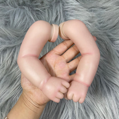 19" Reborn Baby Doll Juliette Finished 3D Painted Skin with Veins Cloth Body