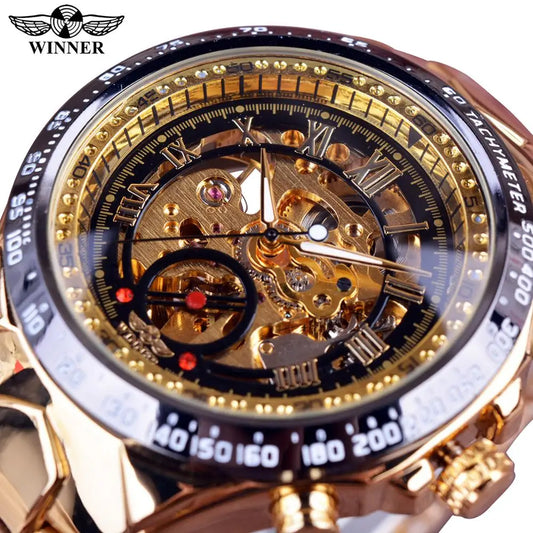Winner Mechanical Sport Design Bezel Fashion Watch Mens Watches Top Brand Luxury Montre Homme Clock Men Automatic Skeleton Watch-EXPROTAS